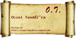 Oczel Teodóra névjegykártya